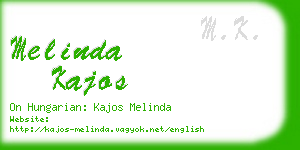 melinda kajos business card